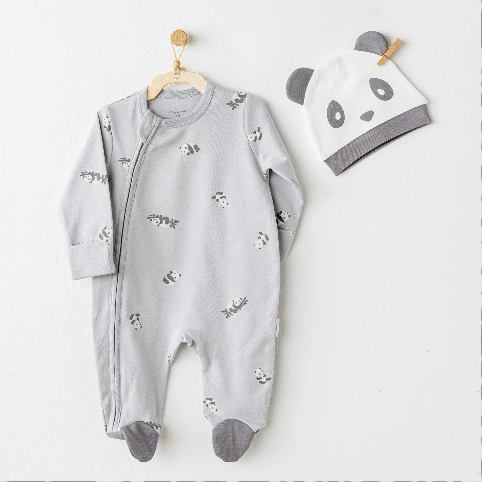 Andywawa AC26023 Keep Smiling Tulum Takım Grey
