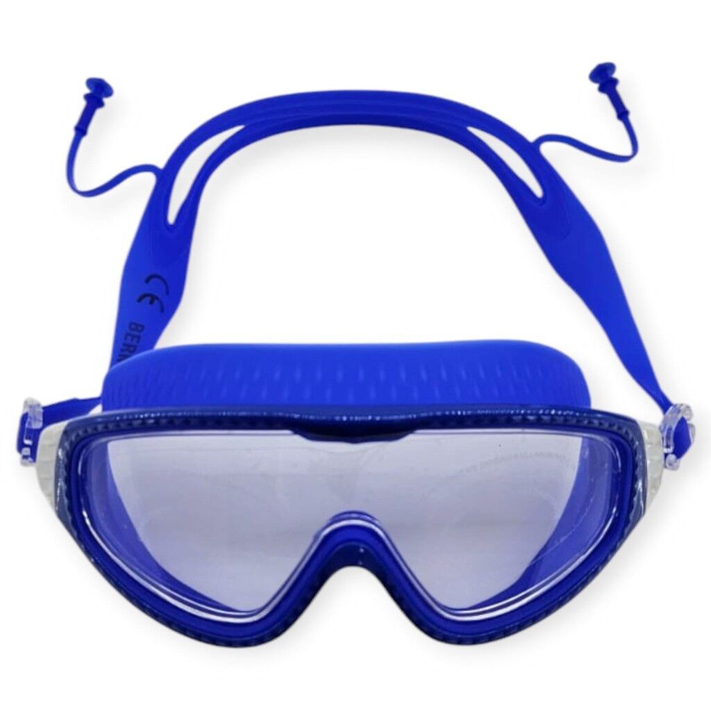Yüzücü Gözlüğü Silikon Kulaklıklı MAVİ - AF108