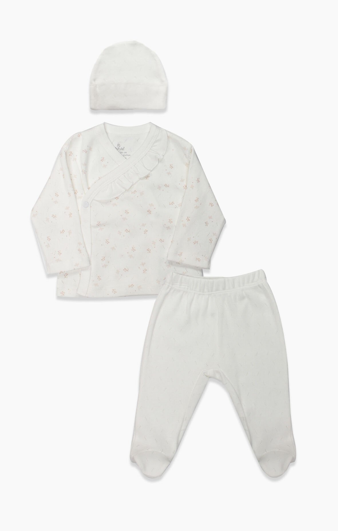 Bistyle 3lü Zıbın Takım Morning Sun 13131 Ekru