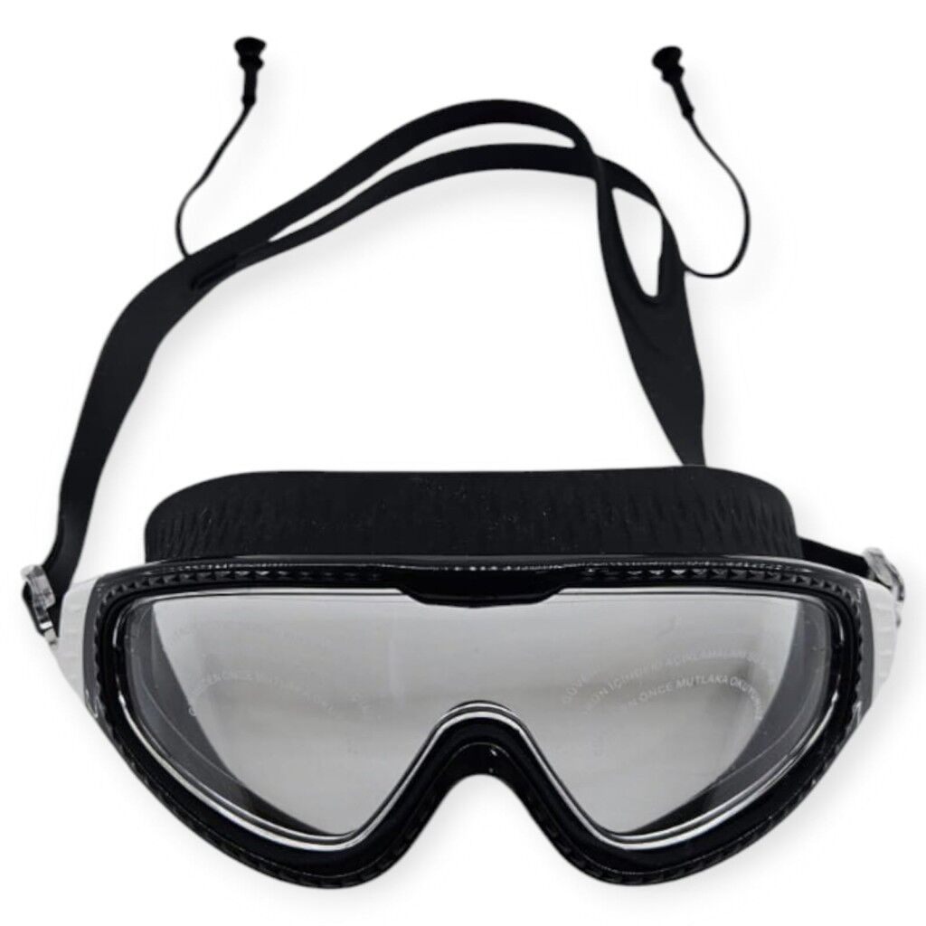 Yüzücü Gözlüğü Silikon Kulaklıklı SİYAH - AF108