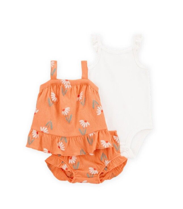 Carters Kız Bebek Alt Üst Set 1S528210 Turuncu