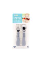 BabyJem Paslanmaz Çelik Çatal Kaşık Seti 522 Gri