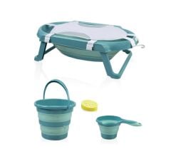 BabyJem Katlanır Banyo 5'Li Küvet Seti 596 Turkuaz