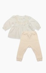 Bistyle 2li Takım Müslin Daisy Flowers 14130 Somon