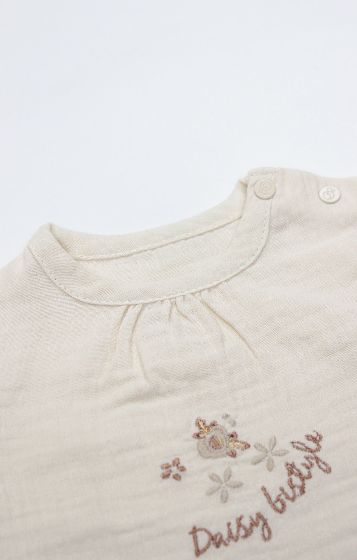 Bistyle 2li Takım Şortlu Müslin Daisy Flowers 14131 Somon