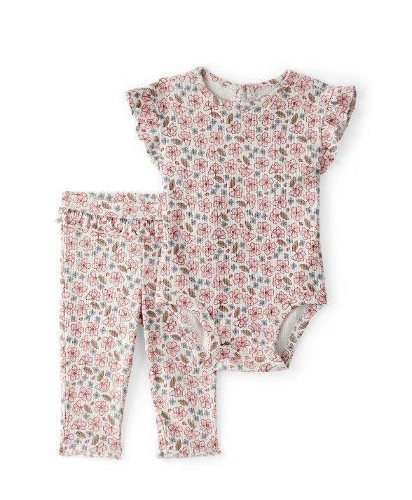 Carters Kız Bebek Body Pantolon Set 1U269810 Renkli