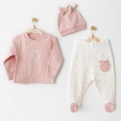 Andywawa AC26086 Mon Petit Amour 3'lü Zıbın Takım Pink