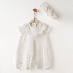 Andywawa AC26641 Baby Chic Tulum Takım Ekru