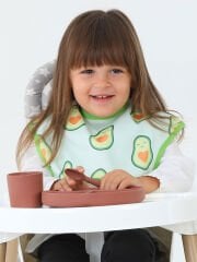 BabyJem Baskılı BLW Kolsuz Önlük 788 Avokado