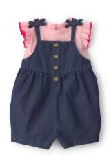 Carters Kız Bebek Salopet Set 1U563510 Mavi