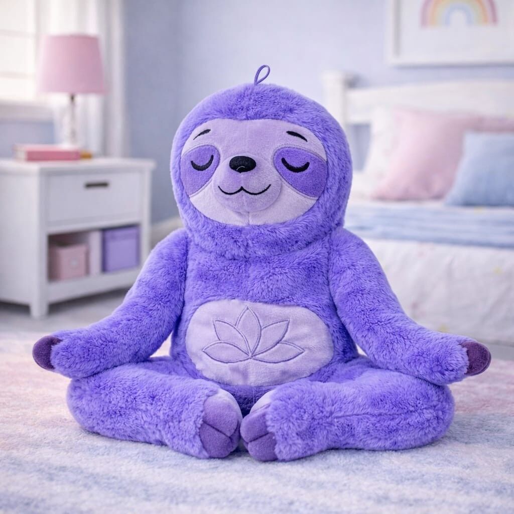 Peluş Yogacı Tembel Hayvan 40 cm - Mor