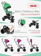 Moje Style 3 Tekerlekli Çocuk Bisikleti Siyah