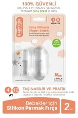 Babyton Silikon İkili Parmak Fırça