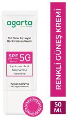Agarta Doğal Güneş Kremi Cilt Tonu Eşitleyici Renkli 50 SPF 50 ml