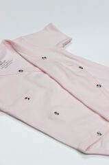 Bistyle Organik Natural Basic Style Kruvaze Yarım Kol Body BS17101 Pembe