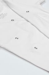 Bistyle Organik Natural Basic Style Kruvaze Uzun Kol Body BS17102 Beyaz