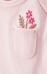 Carters  Layette Kız Bebek Kısa Kollu 5li Body 1T010210 Desenli