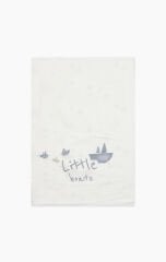Bistyle Müslin Battaniye Little Boats 70131 86x124cm Ekru