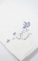 Bistyle Müslin Battaniye Little Boats 70131 86x124cm Ekru