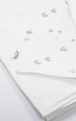 Bistyle Müslin Battaniye Little Boats 70131 86x124cm Ekru