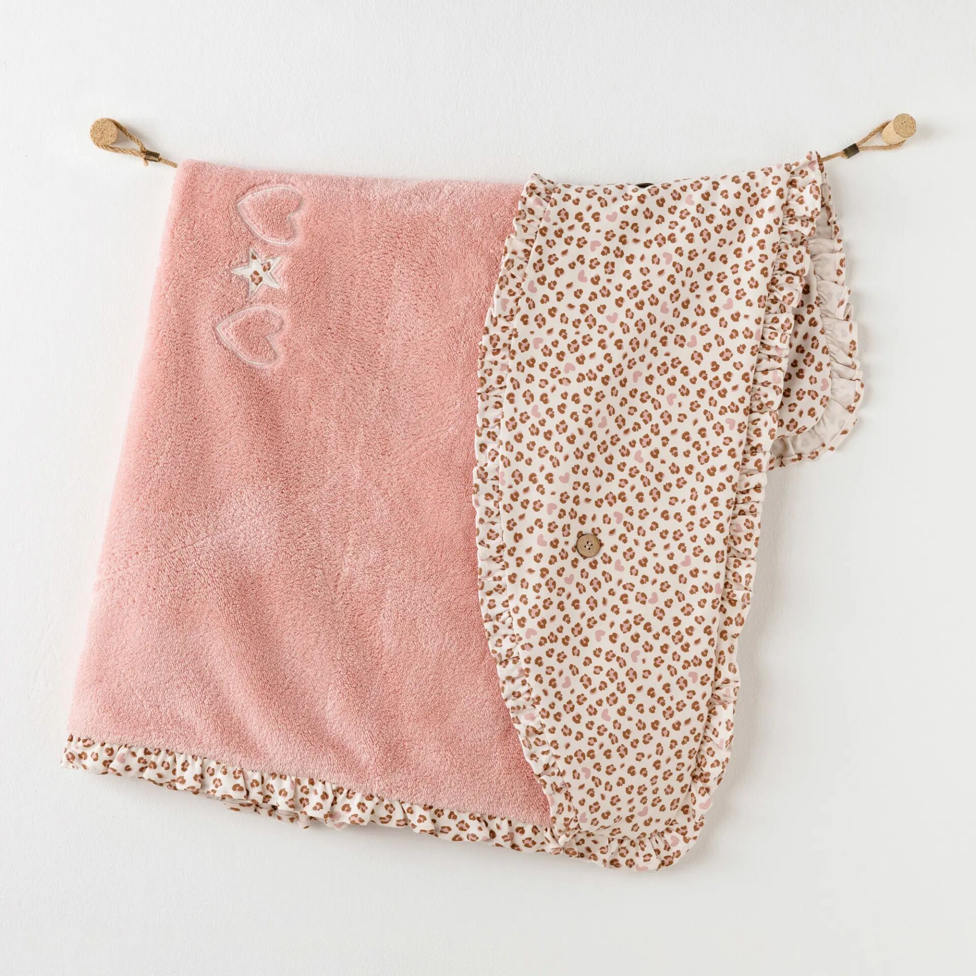 Andywawa AC26241 Little Leopard Battaniye 90x85 Pink