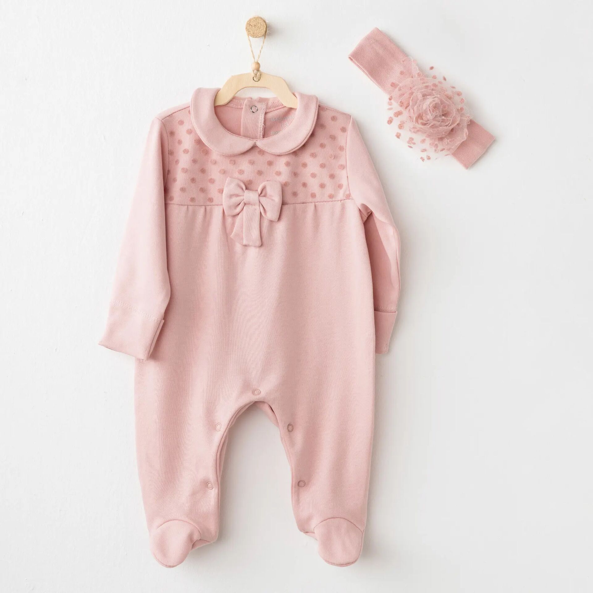 Andywawa AC26242 Little Leopard Tulum Takım Pink