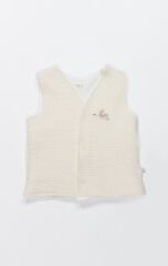 Bistyle Yelek Çift Taraflı Love You Smile 18115 Ekru