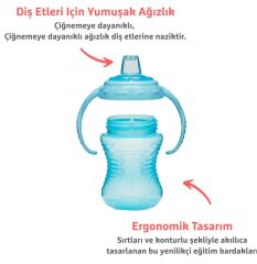 Munchkin Might Grip Alıştırma Bardağı 237ml 6ay+ 90460 Mavi