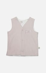 Bistyle Yelek Çift Taraflı Love You Family 18114 Pudra