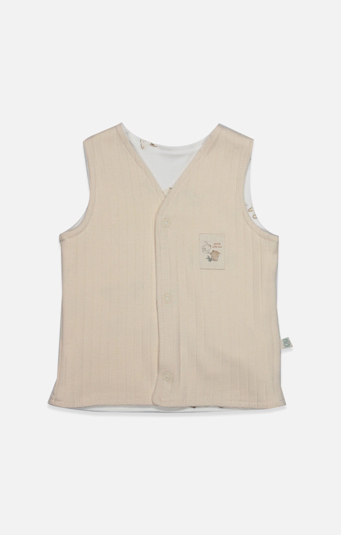 Bistyle Yelek Çift Taraflı With You Family 18113 Bej