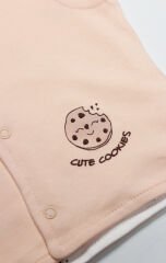 Bistyle Yelek Çift Taraflı Cookies Cute Happy 18112 Somon