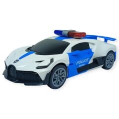 Sesli ve Işıklı Polis Arabası - Kendi Giden, Kapıları Açılan İnteraktif Oyuncak