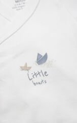 Bistyle Kruvaze Body Yarım Kol Little Boats 17152 Ekru