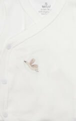 Bistyle Kruvaze Body Yarım Kol Love You Smile 17148 Ekru