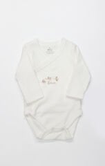 Bistyle Kruvaze Body Uzun Kol Love You Smile 17147 Ekru