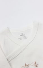 Bistyle Kruvaze Body Uzun Kol Love You Smile 17147 Ekru