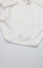 Bistyle Kruvaze Body Uzun Kol Love You Family 17146 Pudra