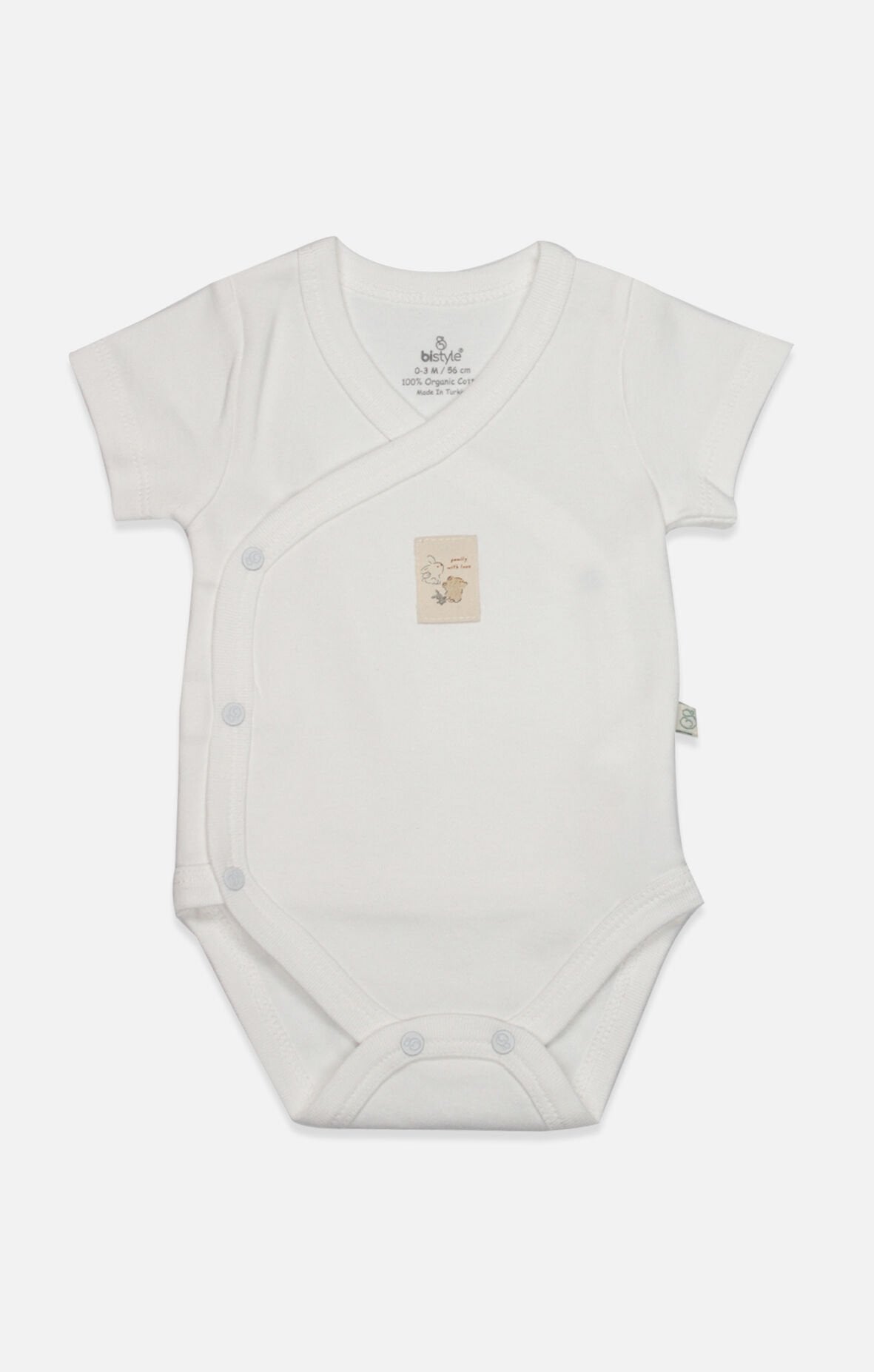 Bistyle Kruvaze Body Yarım Kol With You Family 17143 Bej