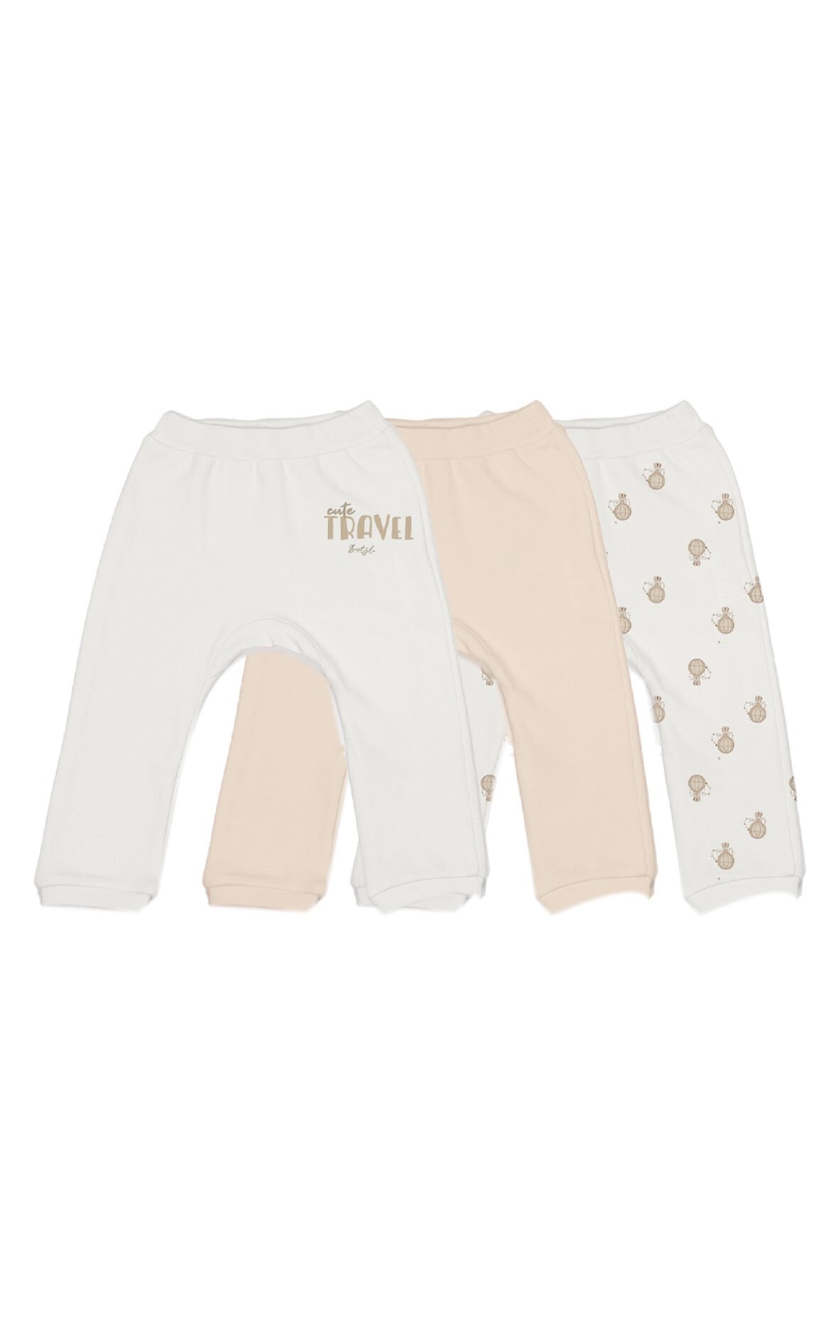 Bistyle 3lü Patiksiz Alt Travel Clasic Kutulu 16185 Ekru