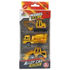 3'lü İş Makinaları Road Seti - Die Cast - DS044 - İnşaat