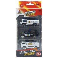 3'lü İş Makinaları Road Seti - Die Cast - DS044 - Polis