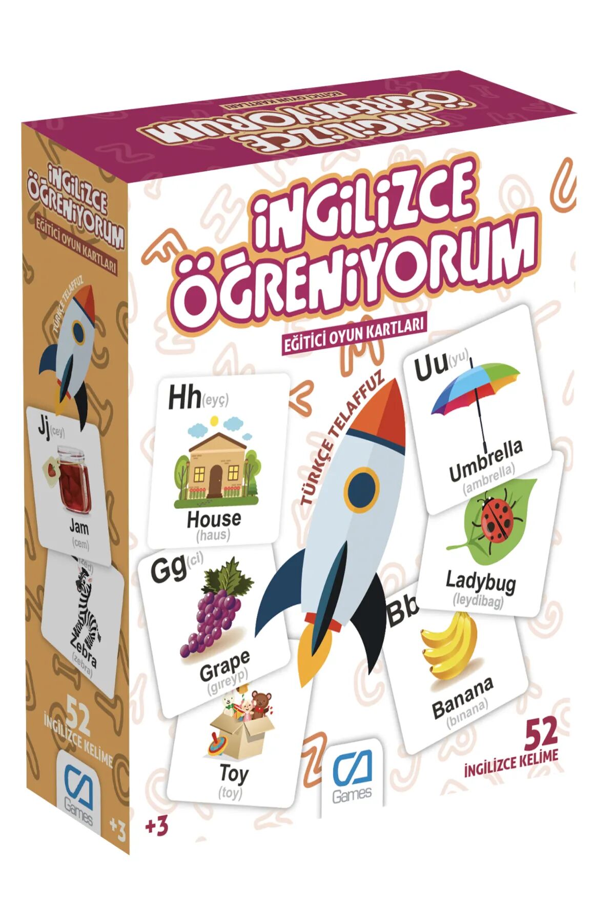 Games İngilizce Öğreniyorum Eğitici Oyun Kartları 52 Kart