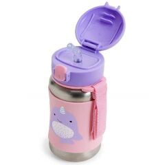 Skip Hop Zoo Pipetli Paslanmaz Çelik Suluk 350 ml Narwhal