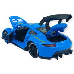 Sesli Işıklı Spor Araba 15 cm - 3291D - Mavi