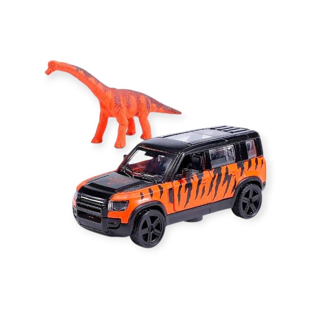 Çek Bırak Araç ve Dinazor  Oyun Seti - 6843-2D- Turuncu