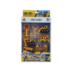 İş Makinaları 8 Parça Araç Seti - İnşaat Seti