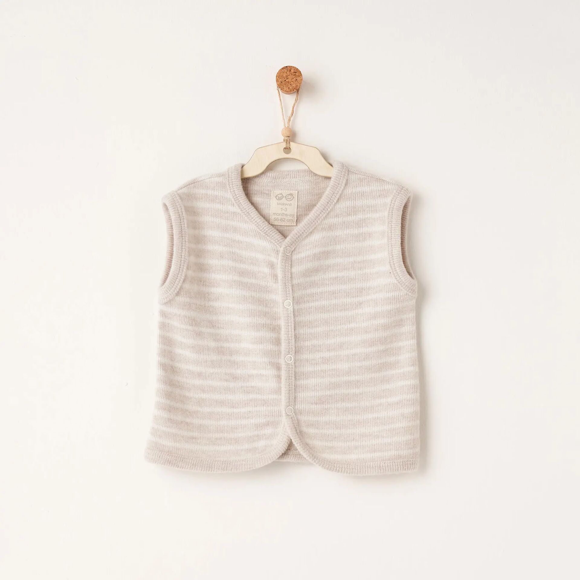 Andywawa AC26221 Casual Yelek Beige