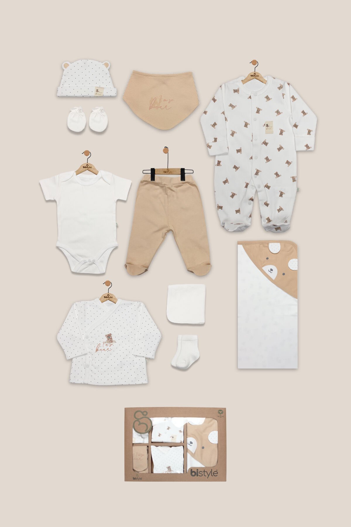 Bistyle I Am So Bear 10'lu Hastane Çıkışı 11102 Bej-Ekru