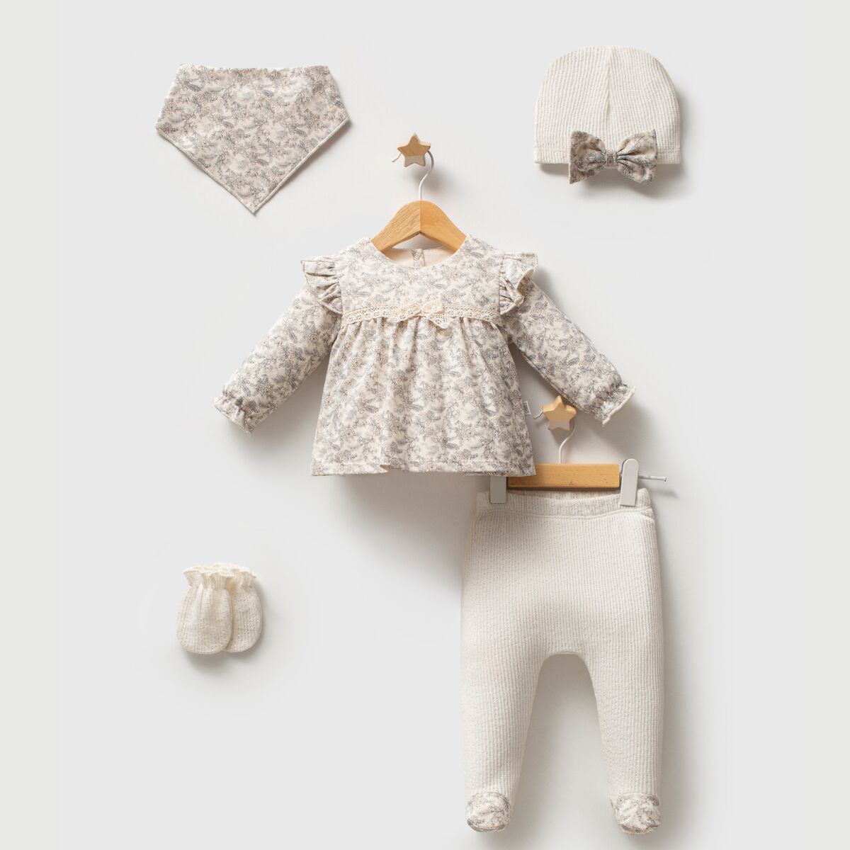 Tongs Baby Little Honey 5'li Hastane Çıkışı 5632 Ekru