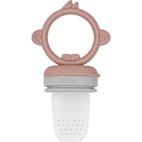 OiOi Silikon Püre Meyve Sebze Emziği Woody Brown / Powder Grey